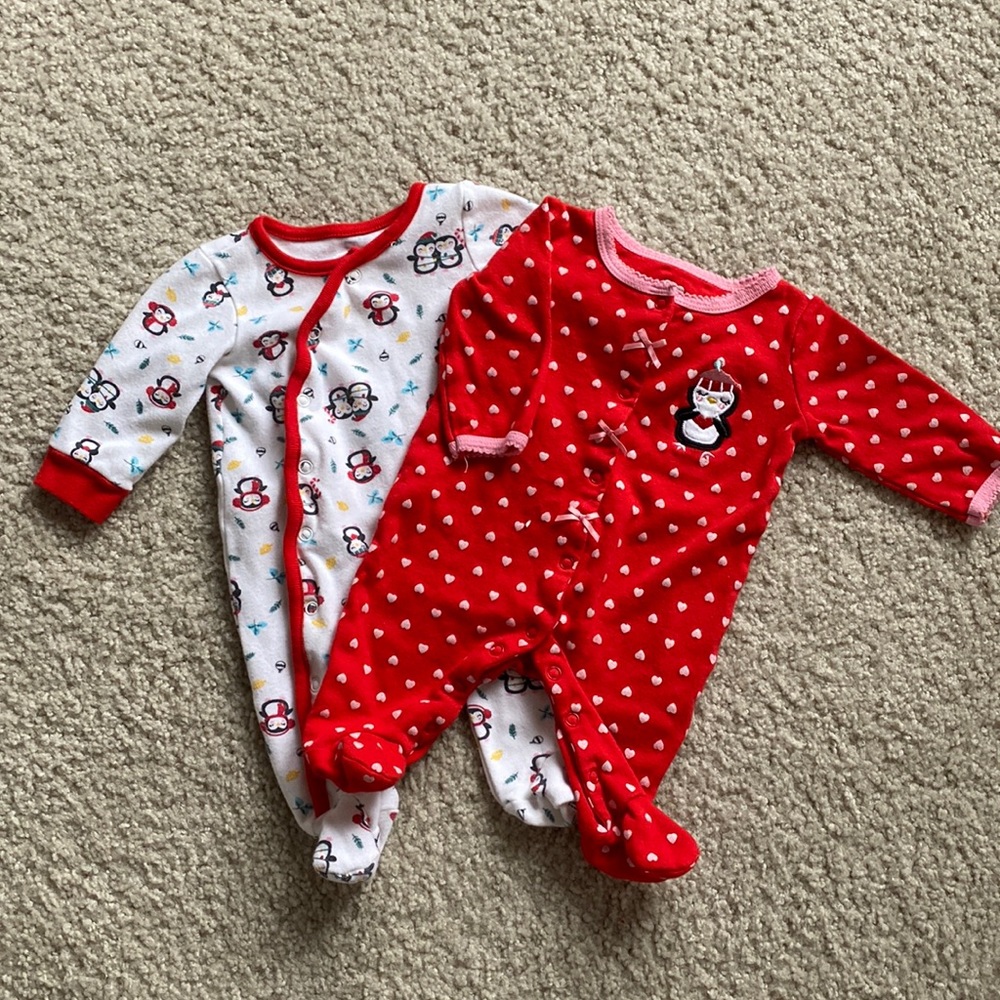 Christmas Pajamas 0-3 Months